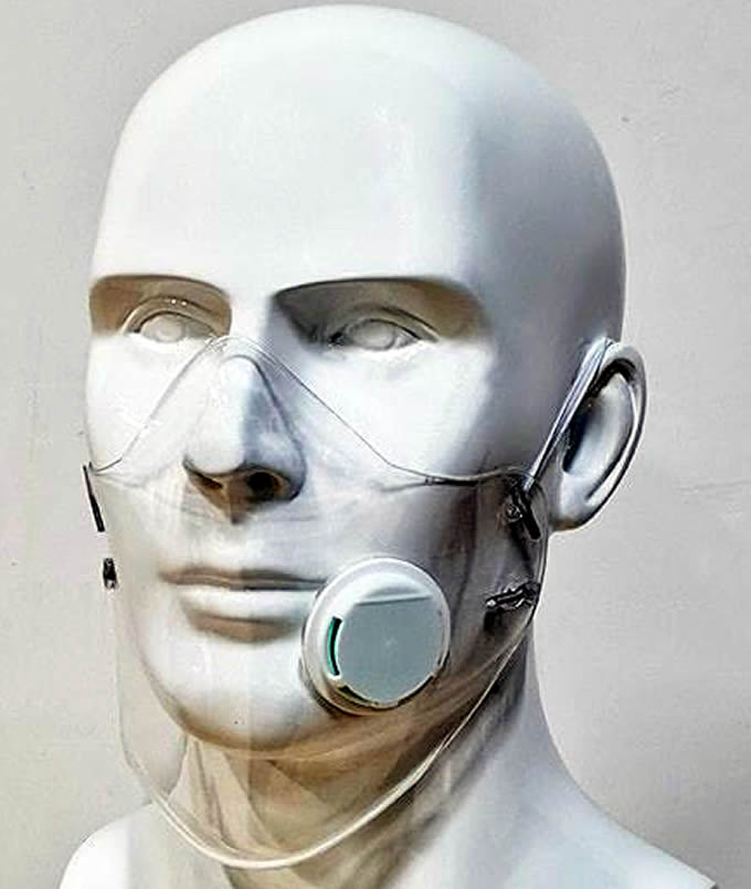 Прозрачные щитки в форме маски