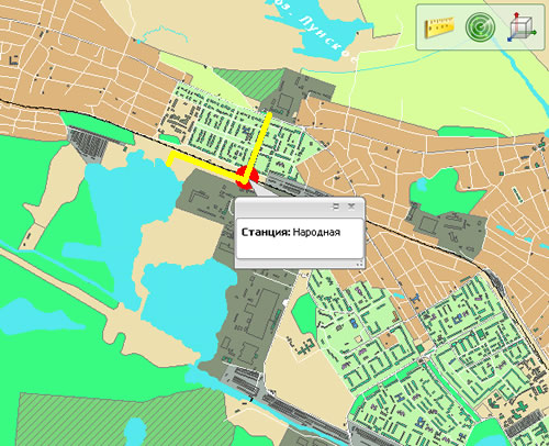 схема маршрута на карте Нижнего Новгорода