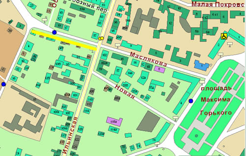 схема маршрута на карте Нижнего Новгорода ул Маслякова