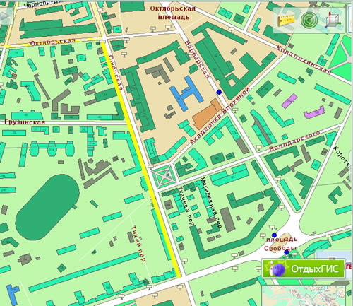схема маршрута на карте Нижнего Новгорода ул Ошарская